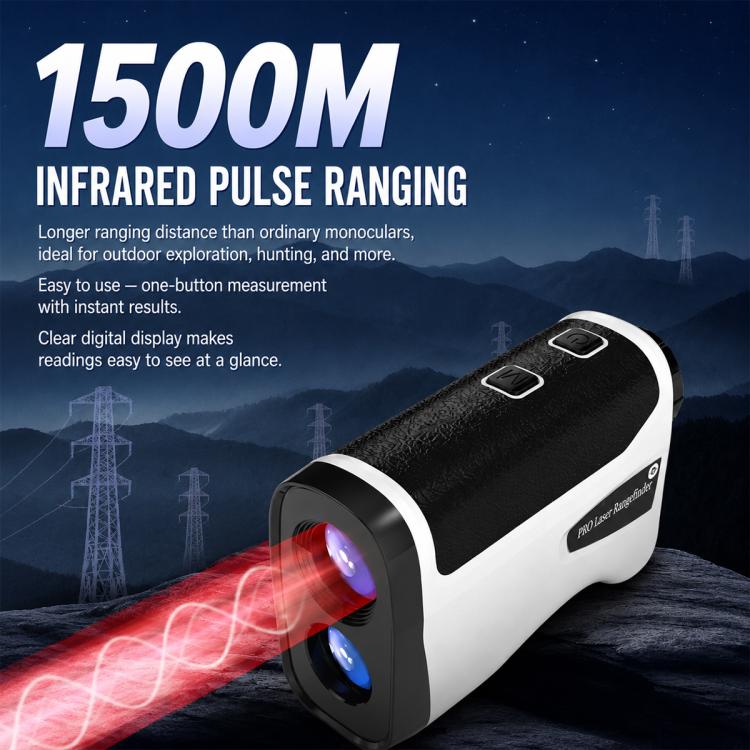 Handheld HD Laser Speedometer Rangefinder Distance Meter, Measuring Distance:1200m(White) - Image 8