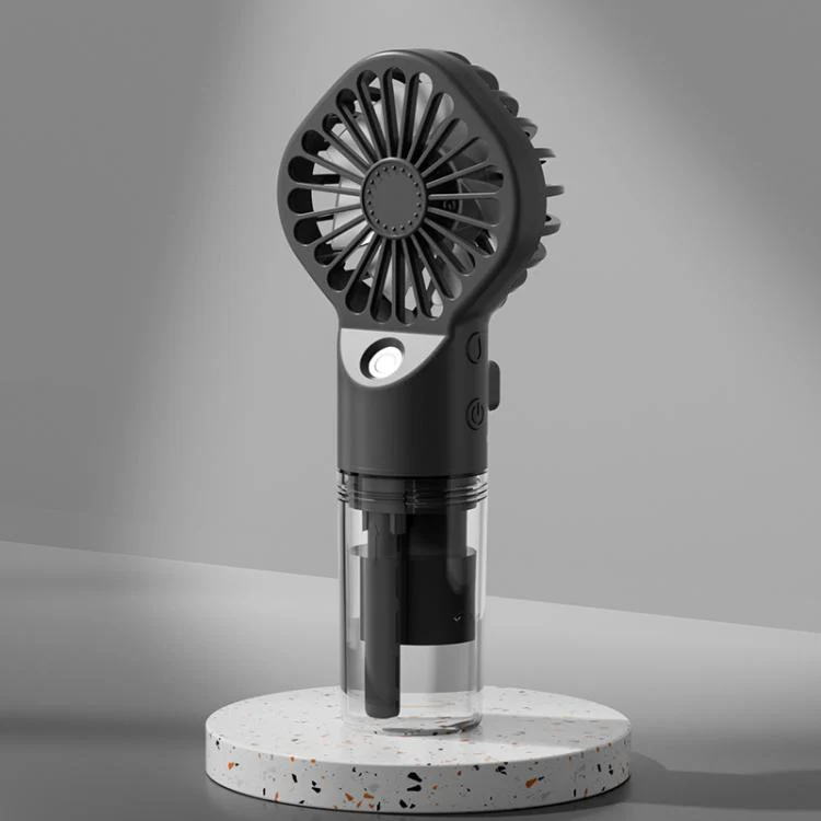 Handheld Misting Fan Portable Water Spray Fan Type-C Rechargeable Mini Personal Face Mister Fan(F3 Black)