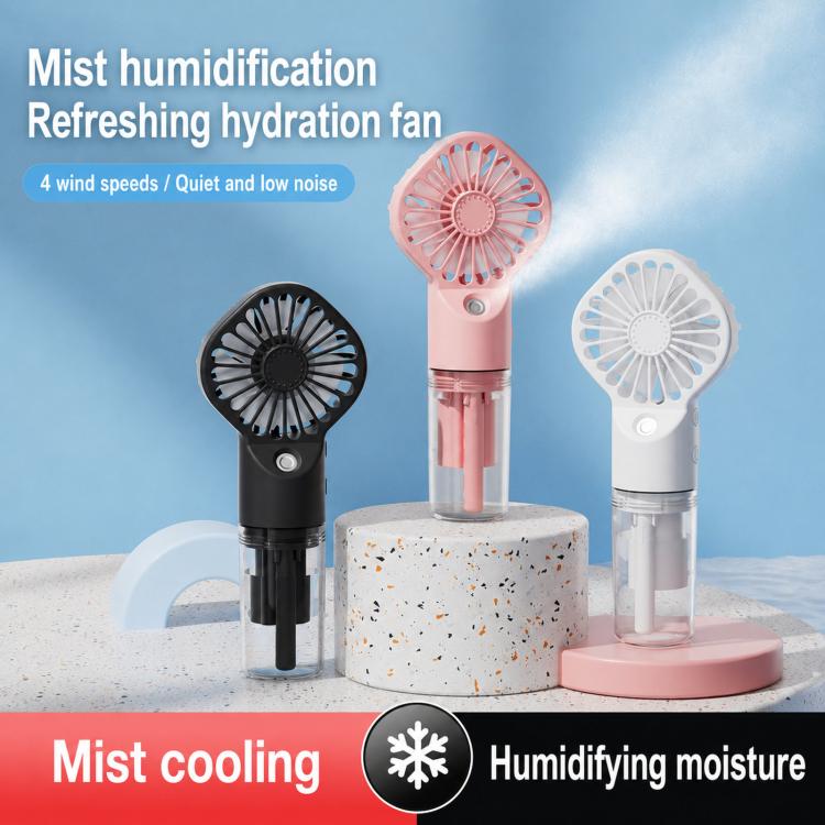 Handheld Misting Fan Portable Water Spray Fan Type-C Rechargeable Mini Personal Face Mister Fan(F3 Black) - Image 3