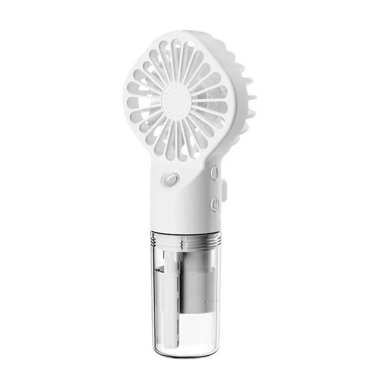 Handheld Misting Fan Portable Water Spray Fan Type-C Rechargeable Mini Personal Face Mister Fan(F3 White) - Image 2