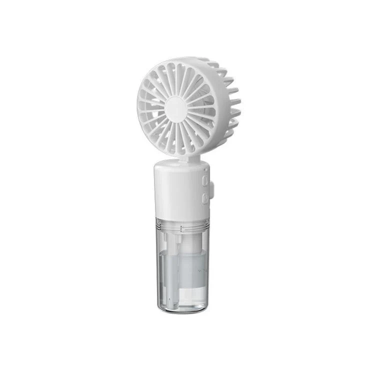 Handheld Misting Fan with Neck Strap 180 Degree Foldable Portable Water Spray Fan Type-C Rechargeable Mini Personal Face Mister Fan(F2 White) - Image 2