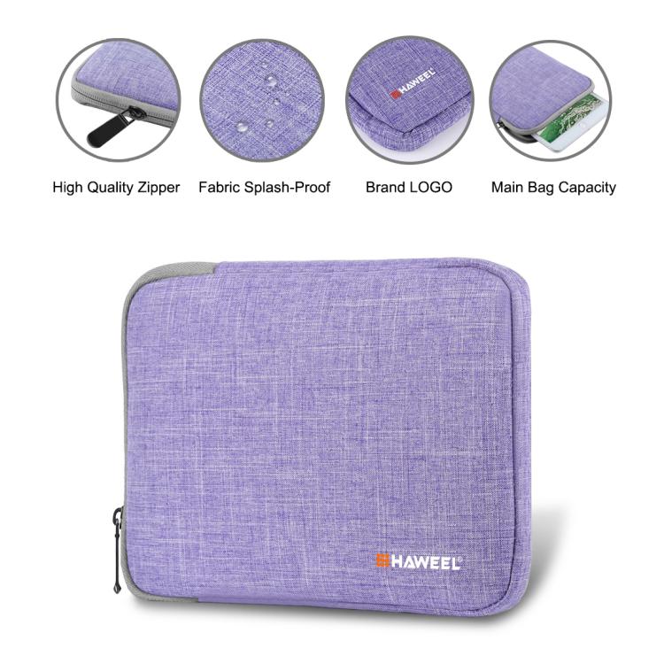 HAWEEL 9.7 inch Sleeve Case Zipper Briefcase Carrying Bag, For iPad 9.7 inch / iPad Pro 9.7 inch, Galaxy, Lenovo, Sony, Xiaomi, Huawei 9.7 inch Tablets(Purple) - Image 4