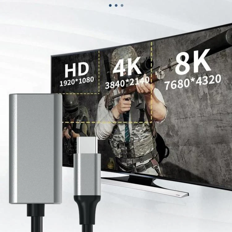 HC-67 DP 1.4 4K HDMI Video Adapter Cable Type-C Male to DisplayPort Female Cable - Image 8