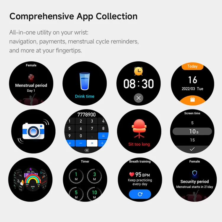 HD17 Air 1.73-inch AMOLED Display Ultra-thin Smart Sports Watch(Orange) - Image 19