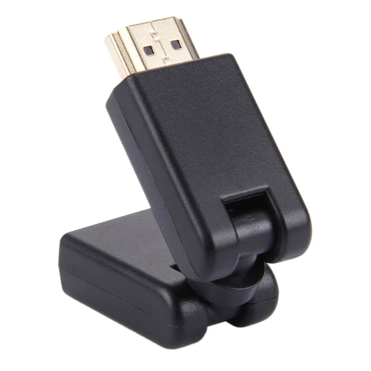 HDMI 19 Pin Male to Female 360 Degree SWIVEL Adaptor (Gold Plated)(Black) - Image 4