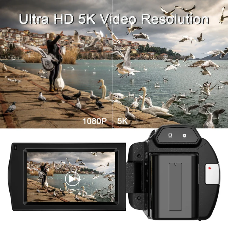 HDV265K 5K 30FPS 3.0-Inch HD Digital 3X Optical Zoom Outdoor Sports DV Camera UK Plug(Black) - Image 6