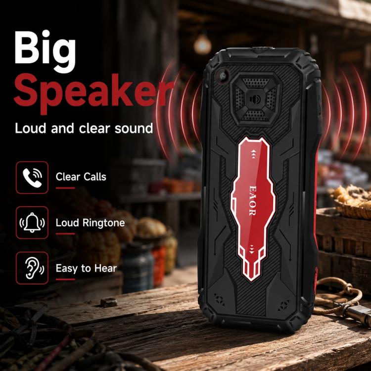HE248 Rugged Style Phone, 2.4 inch, 3D Keys Network: 2G, Dual SIM, BT, Torch, Russian Keyboard, Plug:US Plug(Black) - Image 14
