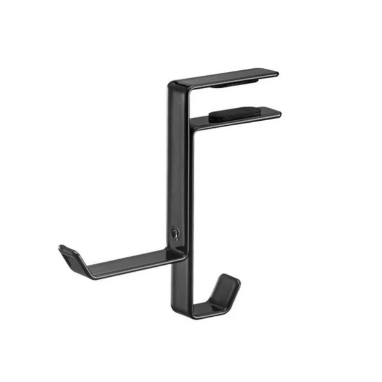 Headphone Stand Desktop Headset Hook Metal Bag Hanger, Color:Black - Image 2