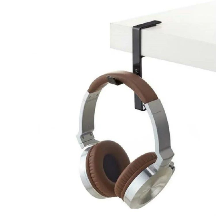 Headphone Stand Desktop Headset Hook Metal Bag Hanger, Color:Black - Image 4