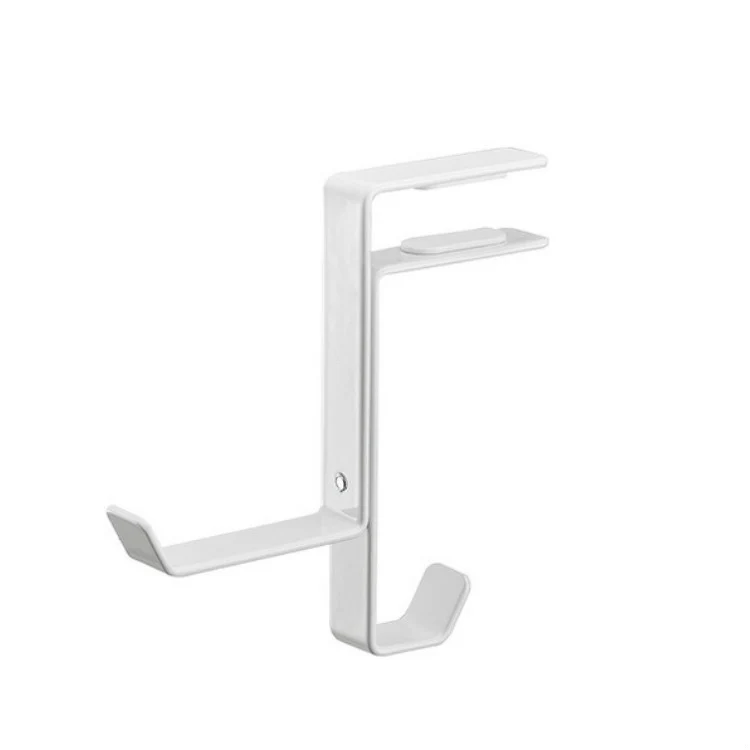 Headphone Stand Desktop Headset Hook Metal Bag Hanger, Color:White - Image 2