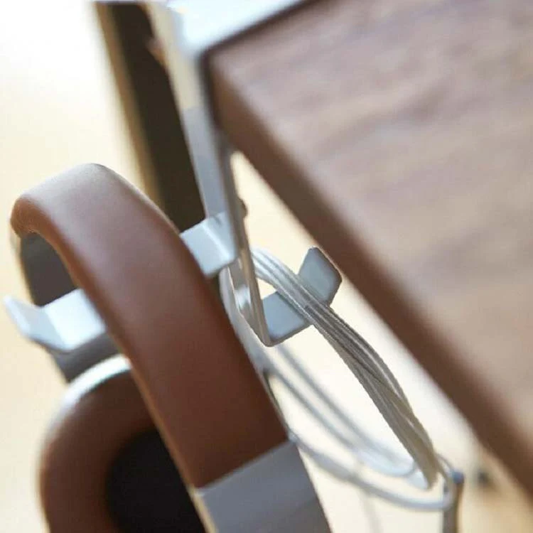 Headphone Stand Desktop Headset Hook Metal Bag Hanger, Color:White - Image 3