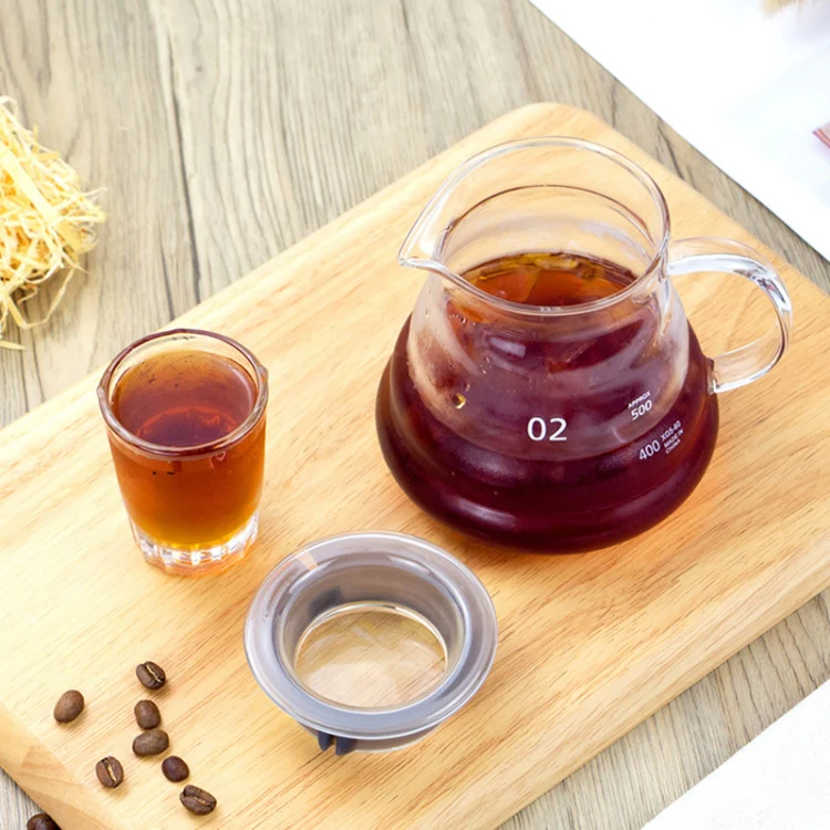 Heat-resistant Hand-made Coffee Glass Pot Cloud Coffee Sharing Pot, Specification:600ml Glass Pot - Image 6
