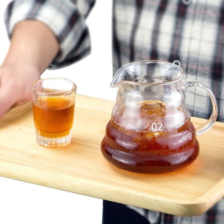Heat-resistant Hand-made Coffee Glass Pot Cloud Coffee Sharing Pot, Specification:600ml Glass Pot - Image 7