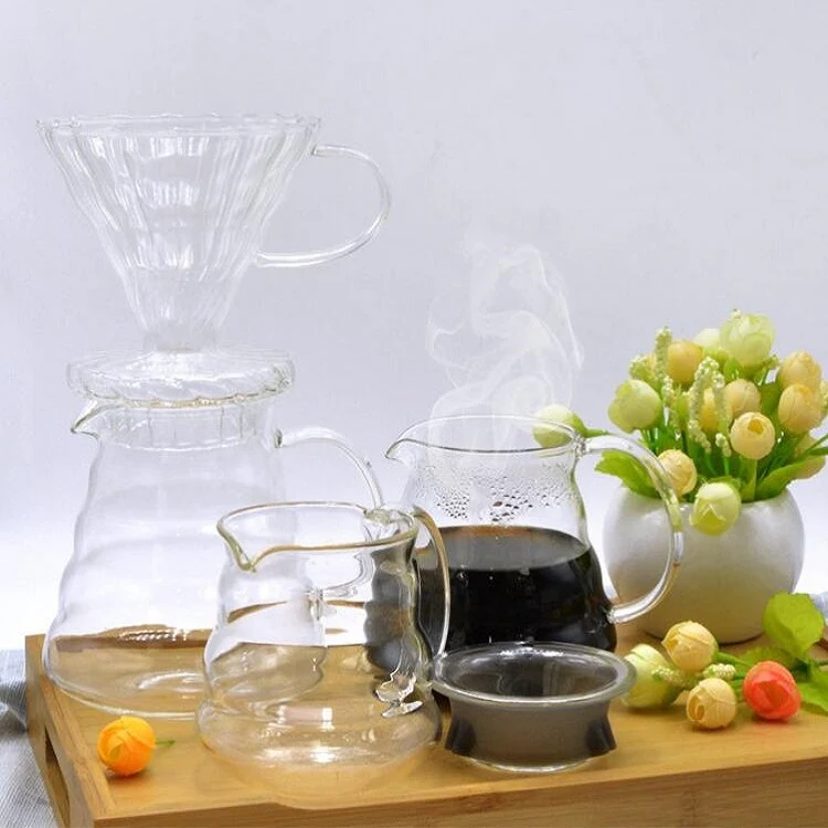 Heat-resistant Hand-made Coffee Glass Pot Cloud Coffee Sharing Pot, Specification:600ml Glass Pot - Image 8