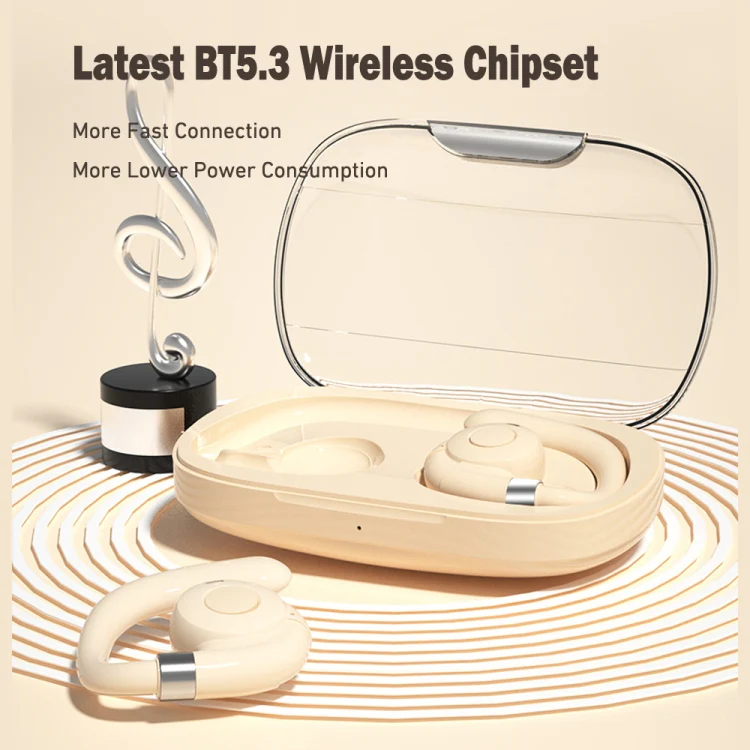 HF02 Ear Clip Bone Conduction TWS Noise Reduction Bluetooth Earphone(White) - Image 3