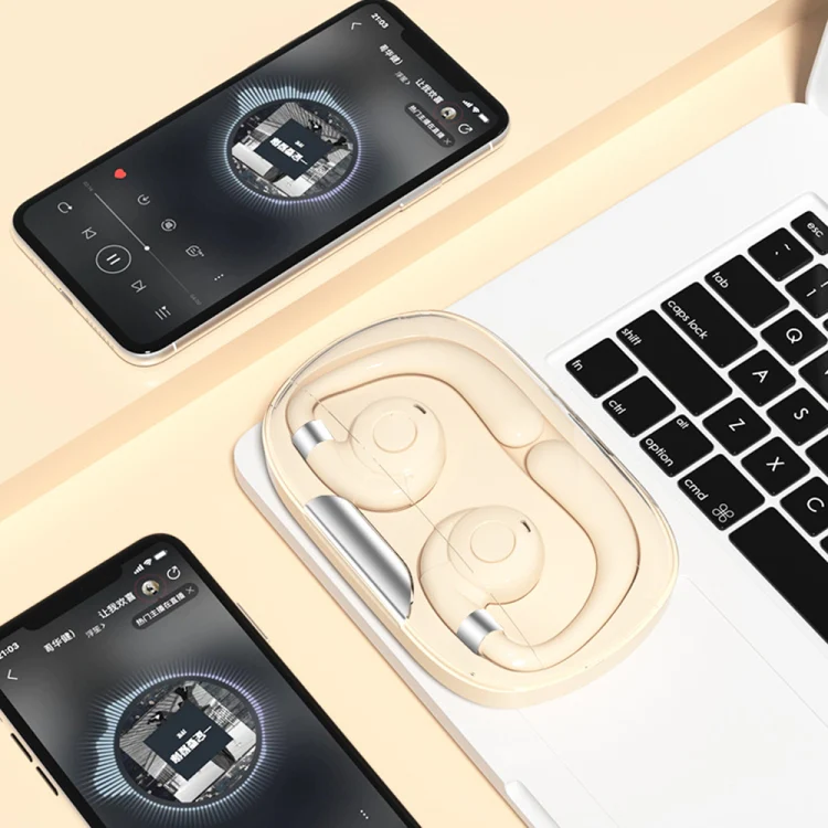 HF02 Ear Clip Bone Conduction TWS Noise Reduction Bluetooth Earphone(White) - Image 8