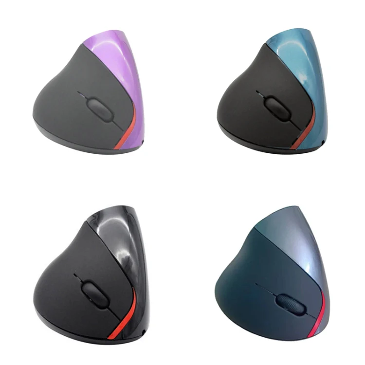 HH-111 5 Keys Wireless Vertical Charging Mouse Ergonomics Wrist Protective Mouse(Purple) - Image 2