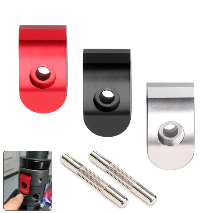 High-density Alloy Steel Electric Scooter Folding Hook for Xiaomi M365 / Pro,Style: Red +1 Dowel - Image 2