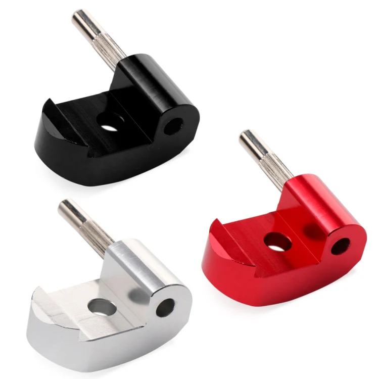 High-density Alloy Steel Electric Scooter Folding Hook for Xiaomi M365 / Pro,Style: Red +2 Dowel - Image 5