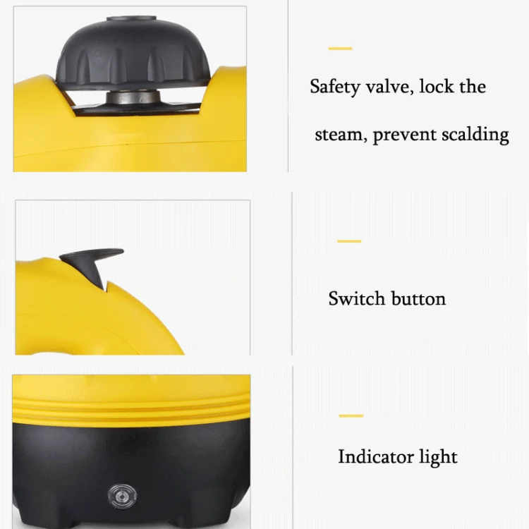 High Temperature Cleaning Machine Household Hand-Held Pressure Washer Steam Cleaning Range Hood,EU Plug - Image 3