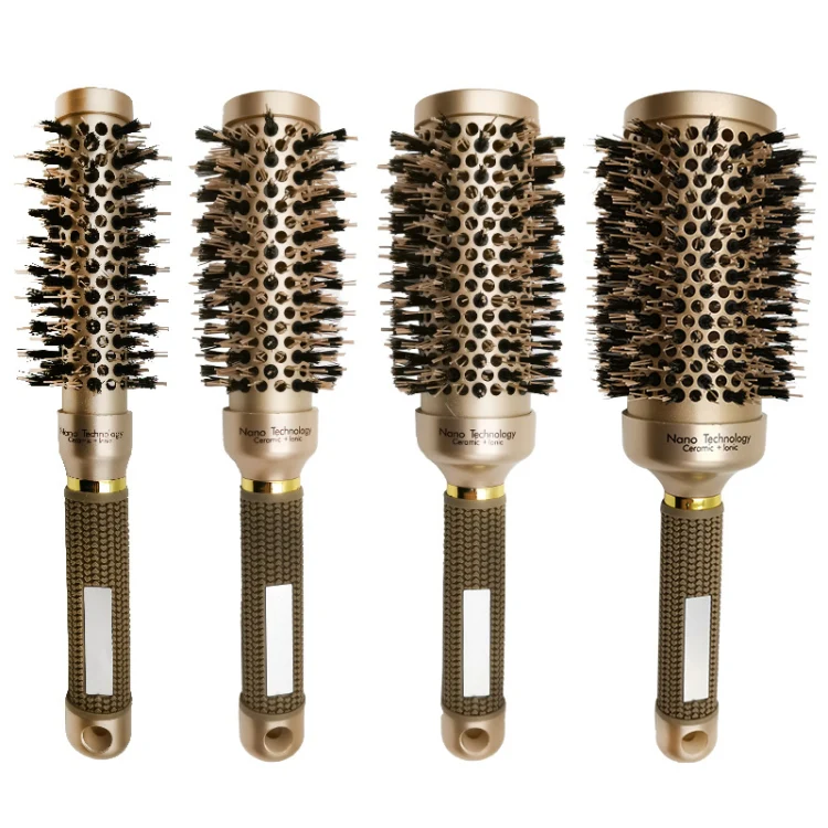 High Temperature Resistant Ceramic Bristles Roller Comb Nylon Needle Cylinder Curling Comb, Colour: 45 - Image 3