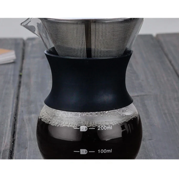 High Temperature Resistant Coffee Maker, Capacity:200ml, Style:With Strainer - Image 4