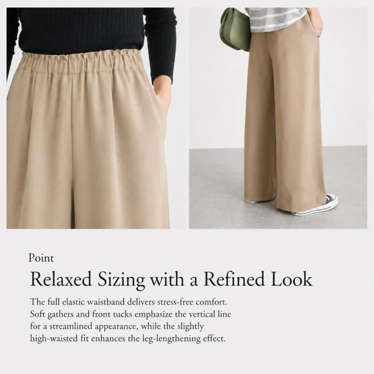 High-Waisted Wide-Leg Women Pants, Size:XL(Grey) - Image 4
