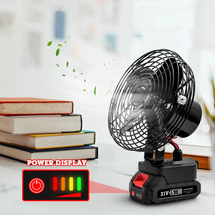 HILDA Portable Powerful Fan Outdoor Hair Dryer, With EU Plug Adaptor, Style: 6 inch With 2 Battery (3000mAh) - Image 6