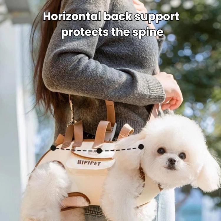 Hipipet Portable Crossbody & Handheld Pet Shoulder Bag, Multifunctional Outdoor Carrier For Cats & Dogs, Size: M(Brown) - Image 7
