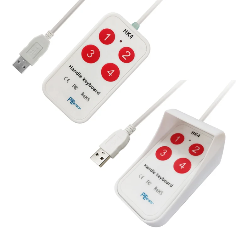 HK-4 4 Keys Custom PS Shortcut Keys Medical USB Keypad, Cable Length: 2m, Style:Without Anti-skid Stand - Image 2