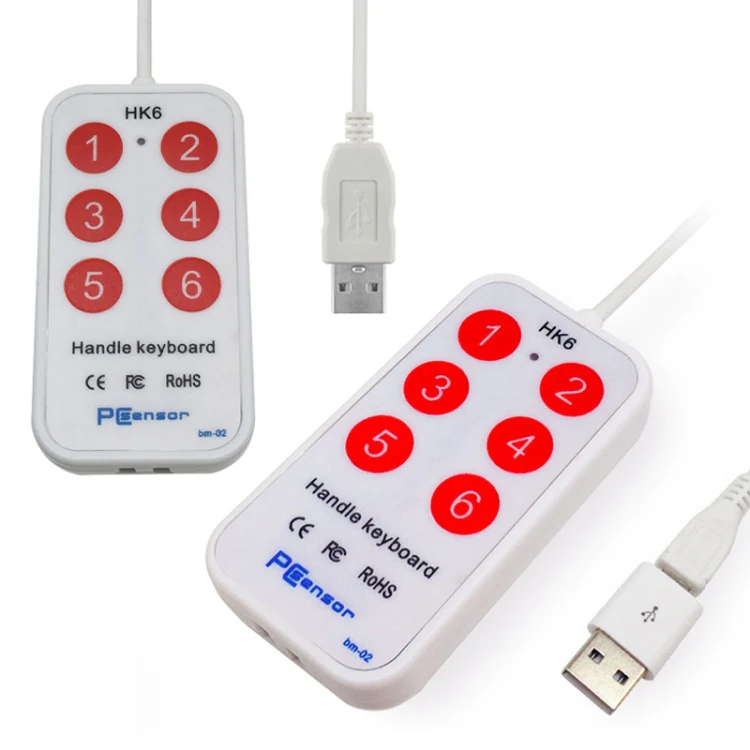 HK-6 Android Version 6 Keys Custom PS Shortcut Keys Medical USB Keypad, Cable Length: 2m - Image 2