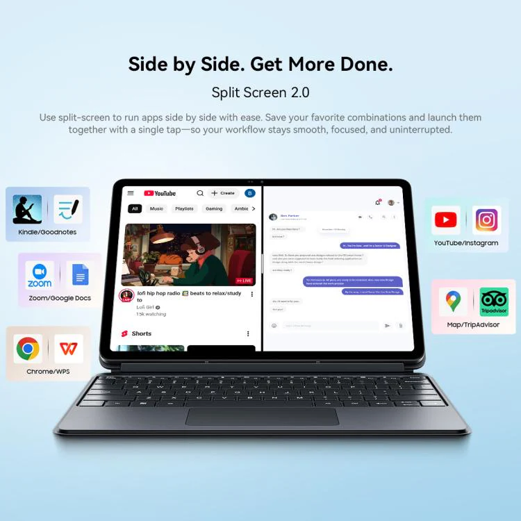[HK Warehouse] Blackview MEGA 5 Tablet PC, 8GB+256GB, 12.2 inch Android 16 Unisoc T7300 Octa Core, Network: 4G, Global Version with Google Play (Grey) - Image 9