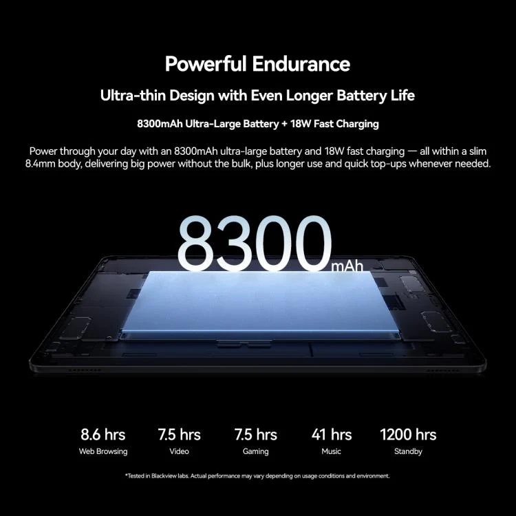 [HK Warehouse] Blackview ZENO 5 Tablet PC, 8GB+128GB, 11 inch Android 16 Unisoc T7250 Octa Core, Network: 4G, Global Version with Google Play (Black) - Image 10