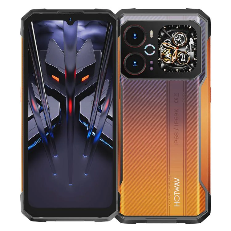 [HK Warehouse] HOTWAV Cyber 18 Rugged Phone, 8GB+256GB, 6.75 inch Android 16 Unisoc T7250 UMS9230E Octa Core, Network: 4G, NFC, OTG (Orange)