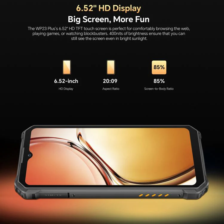 [HK Warehouse] Oukitel WP23 Plus Rugged Phone, 4GB+128GB, 6.52 inch Android 14.0Unisoc T606 Octa-core, NFC, OTG, Network: 4G (Orange) - Image 11