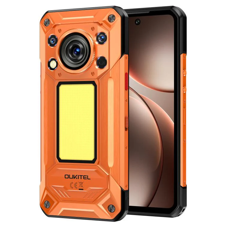 [HK Warehouse] Oukitel WP500 Rugged Phone, 12GB+1TB, 108MP Camera, Night Vision, Fingerprint Identification, 6.78 inch Android 16 MTK Dimensity 8300 Octa Core, NFC, OTG, Network: 5G (Orange) - Image 4