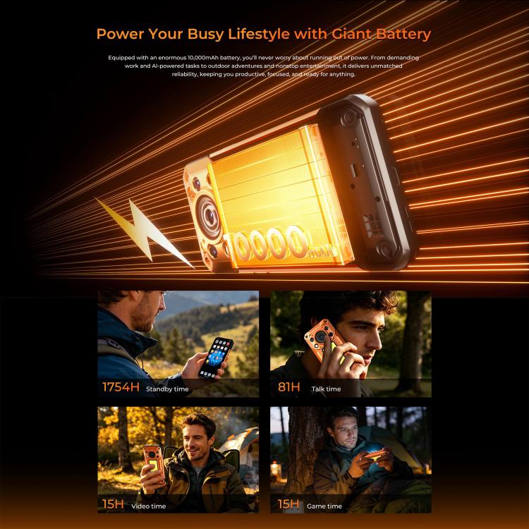 [HK Warehouse] Oukitel WP500 Rugged Phone, 12GB+1TB, 108MP Camera, Night Vision, Fingerprint Identification, 6.78 inch Android 16 MTK Dimensity 8300 Octa Core, NFC, OTG, Network: 5G (Orange) - Image 7