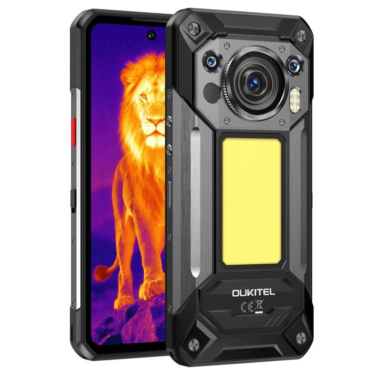 [HK Warehouse] Oukitel WP500 Ultra Rugged Phone, Thermal Imaging, 12GB+1TB, 108MP Camera, Fingerprint Identification, 6.78 inch Android 16 MTK Dimensity 8300 Octa Core, NFC, OTG, Network: 5G (Black) - Image 2