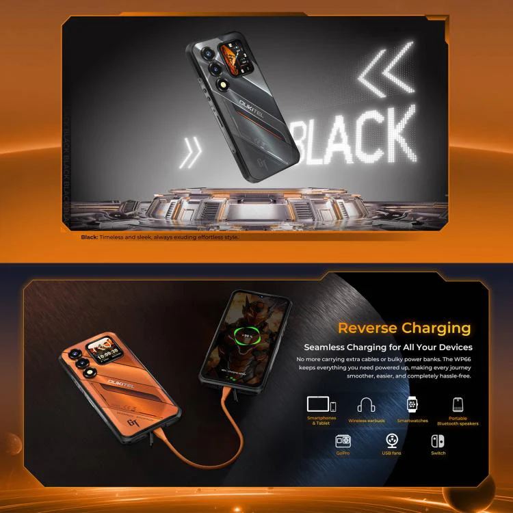 [HK Warehouse] Oukitel WP66 5G Rugged Phone, 12GB+512GB, Side Fingerprint, 6.6 inch Android 16.0 MTK Dimensity 7025 Octa-Core, NFC, OTG, Network: 5G (Black) - Image 11
