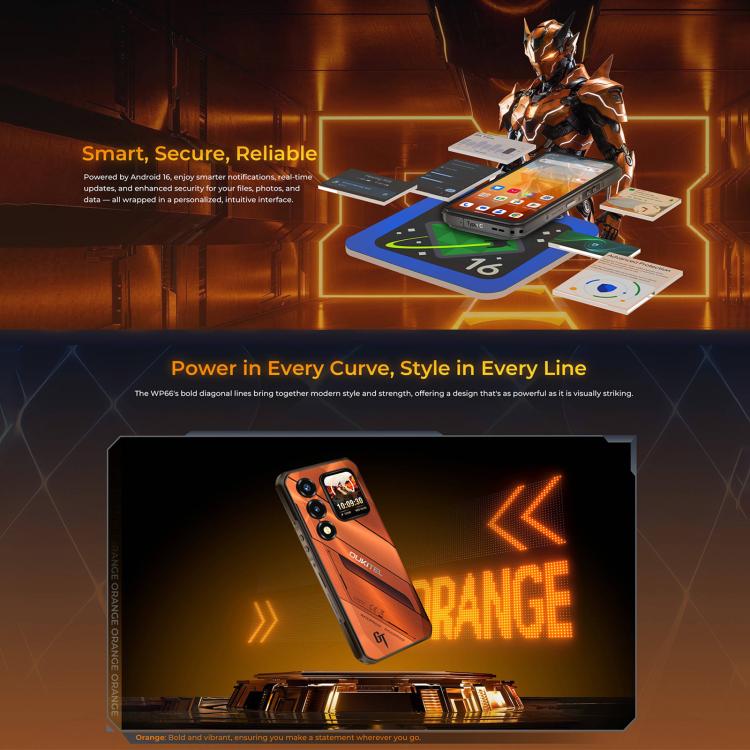 [HK Warehouse] Oukitel WP66 5G Rugged Phone, 12GB+512GB, Side Fingerprint, 6.6 inch Android 16.0 MTK Dimensity 7025 Octa-Core, NFC, OTG, Network: 5G (Orange) - Image 10