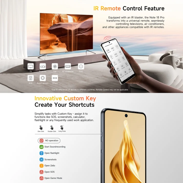 [HK Warehouse] Ulefone Note 18 Pro, 6GB+256GB, Face ID & Side Fingerprint, 6.78 inch Android 14 MediaTek Helio G91 MTK6769 Octa Core, Network: 4G, Dual SIM, OTG, NFC (Lustrous Black) - Image 17