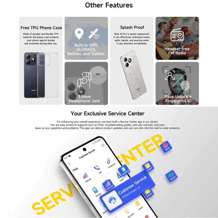 [HK Warehouse] Ulefone Note 18 Pro, 6GB+256GB, Face ID & Side Fingerprint, 6.78 inch Android 14 MediaTek Helio G91 MTK6769 Octa Core, Network: 4G, Dual SIM, OTG, NFC (Lustrous Black) - Image 19