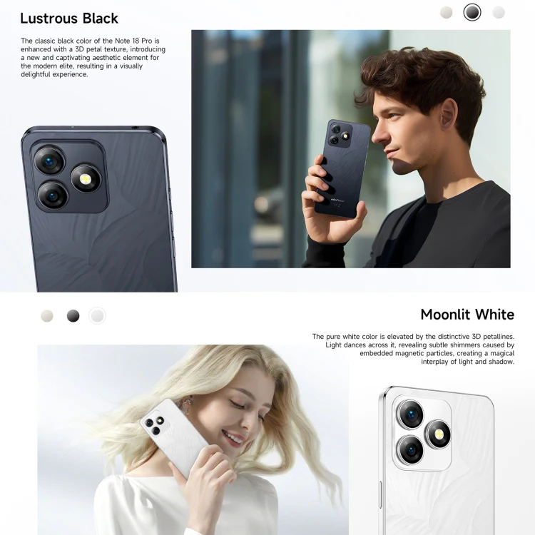 [HK Warehouse] Ulefone Note 18 Pro, 6GB+256GB, Face ID & Side Fingerprint, 6.78 inch Android 14 MediaTek Helio G91 MTK6769 Octa Core, Network: 4G, Dual SIM, OTG, NFC (Lustrous Black) - Image 9