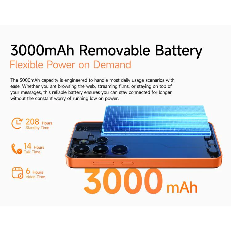 [HK Warehouse] Ulefone Note 22, 3GB+32GB, 5.0 inch Android 16 Go Unisoc T7100 Octa Core, Network: 4G, OTG (Orange) - Image 7