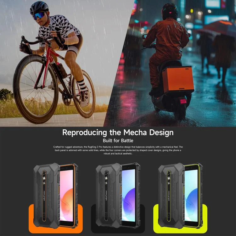 [HK Warehouse] Ulefone RugKing 2 Pro, 4GB+64GB, IP68/IP69K Rugged Phone, 5.45 inch Android 16 Unisoc T7250 Octa Core, Network: 4G, NFC, OTG (Orange) - Image 7