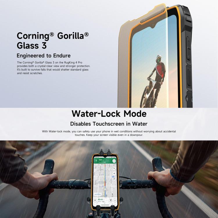 [HK Warehouse] Ulefone RugKing 4 Pro, 8GB+128GB, IP68/IP69K Rugged Phone, 6.56 inch Android 16 Unisoc T7250 Octa Core, Network: 4G, NFC, OTG (Black) - Image 7