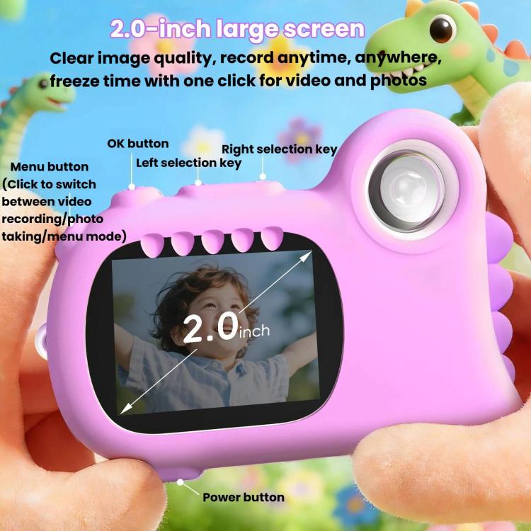HM020i Photo Video Kids Microscope Outdoor Exploration Electronic Magnifier(Purple) - Image 2