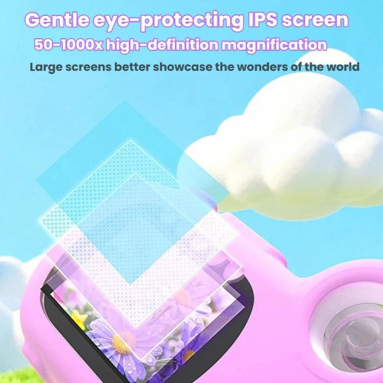 HM020i Photo Video Kids Microscope Outdoor Exploration Electronic Magnifier(Yellow) - Image 4