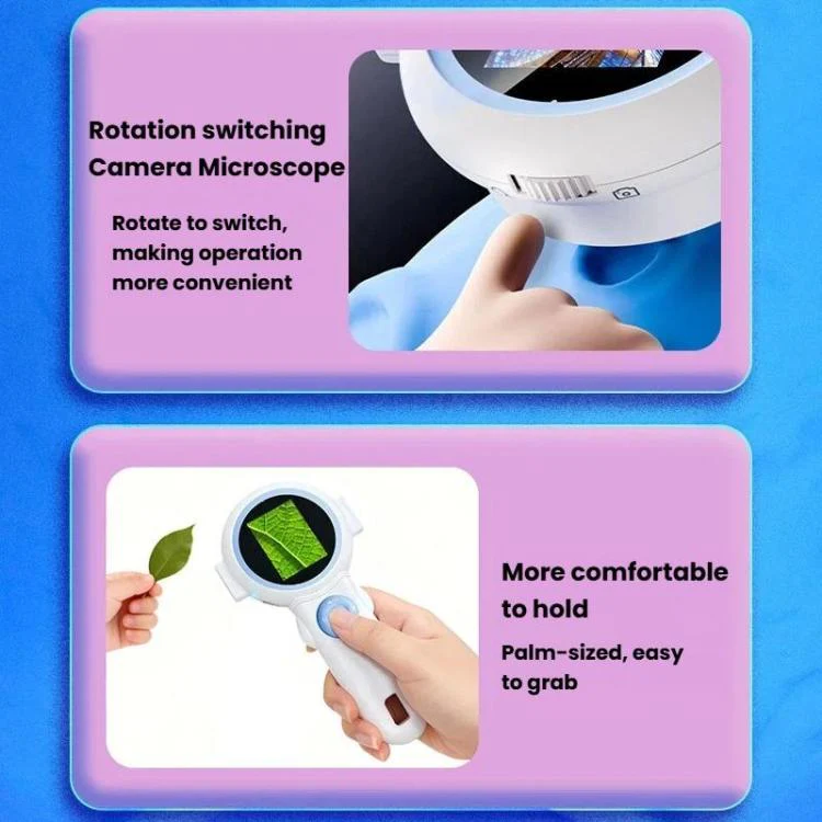 HM020J HD Digital Kids Handheld Microscope(Blue) - Image 10