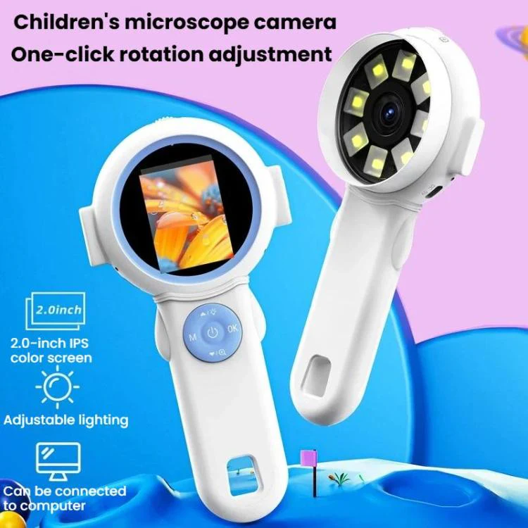 HM020J HD Digital Kids Handheld Microscope(Pink) - Image 2